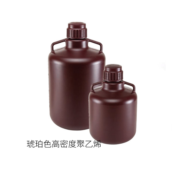 琥珀色高密度聚乙烯05061435 Diamond® RealSeal™圓形大容量儲液與重型大容量儲液瓶