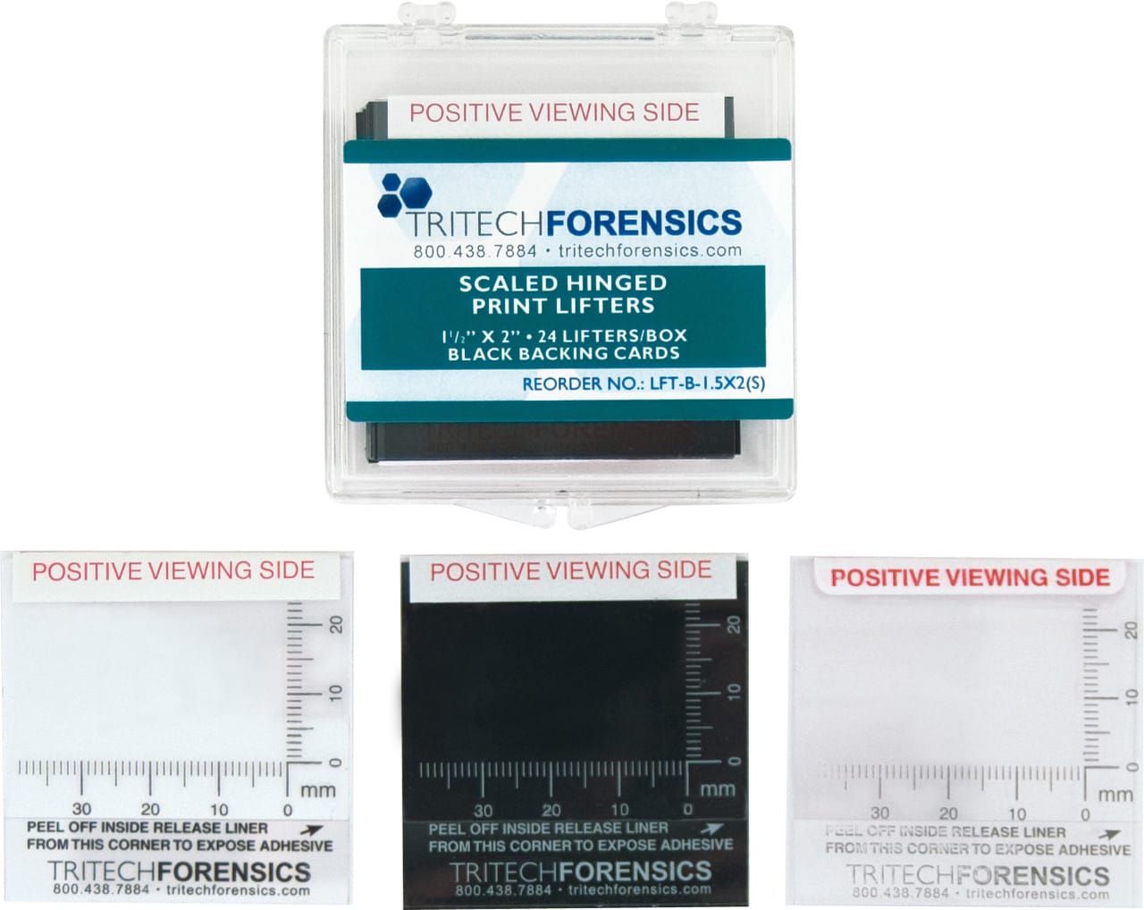 透明帶刻度轉軸式指紋採集片