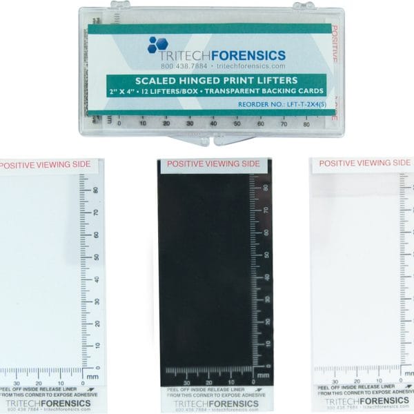 白色帶刻度指紋貼取片（Hinged Lifters)